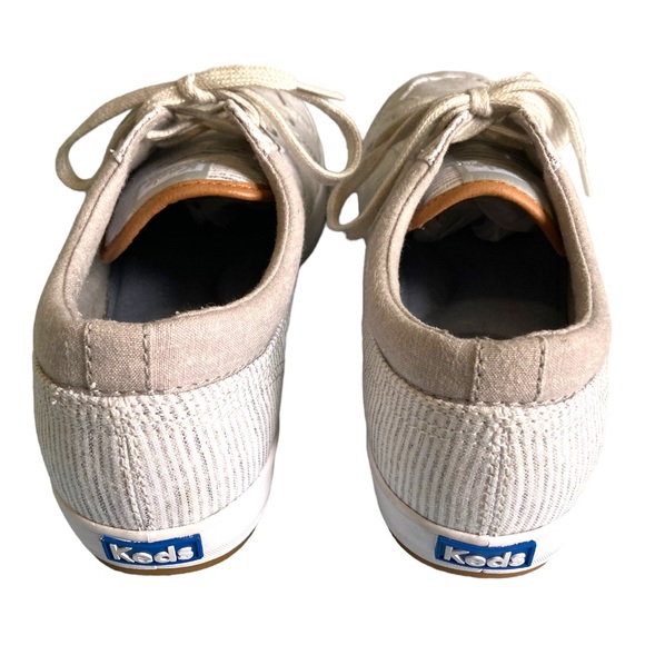 Keds Shoes Keds White And Gray Canvas Sneakers With Dream Foam Memory Insoles Size 9 Poshmark